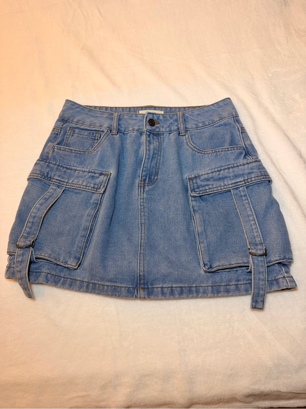 Chelsea & Violet Denim Cargo Mini Skirt - Women M